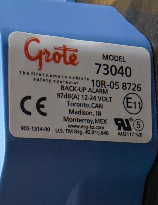 Back Up Alarm Grote 73040 - photo 2