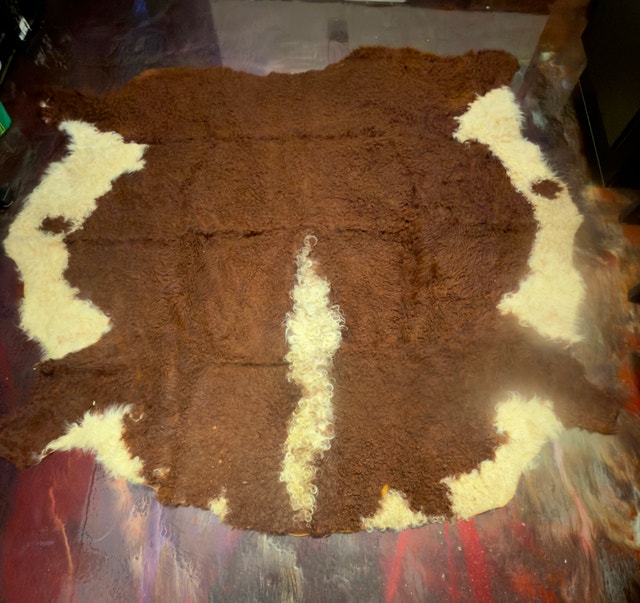 Cow Skin, 73" x 77"