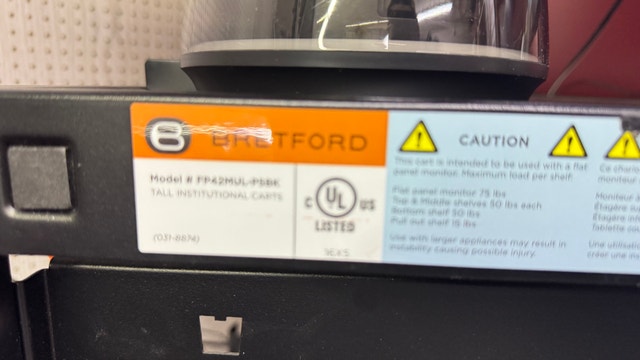 Bretford FP42MUL-P5BK Flat Panel Cart - photo 3