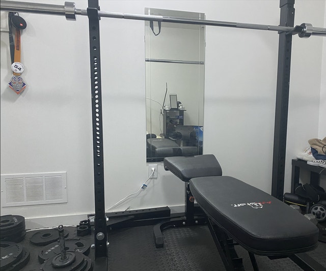 Complete Home Gym Setup – Rack, Bench, Plates, Bars