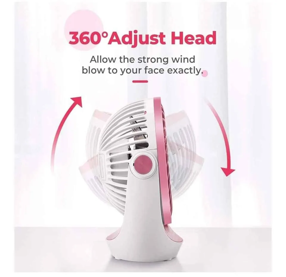 Desk Fan Table Fan 5'' with Strong Airflow image indicator(4)