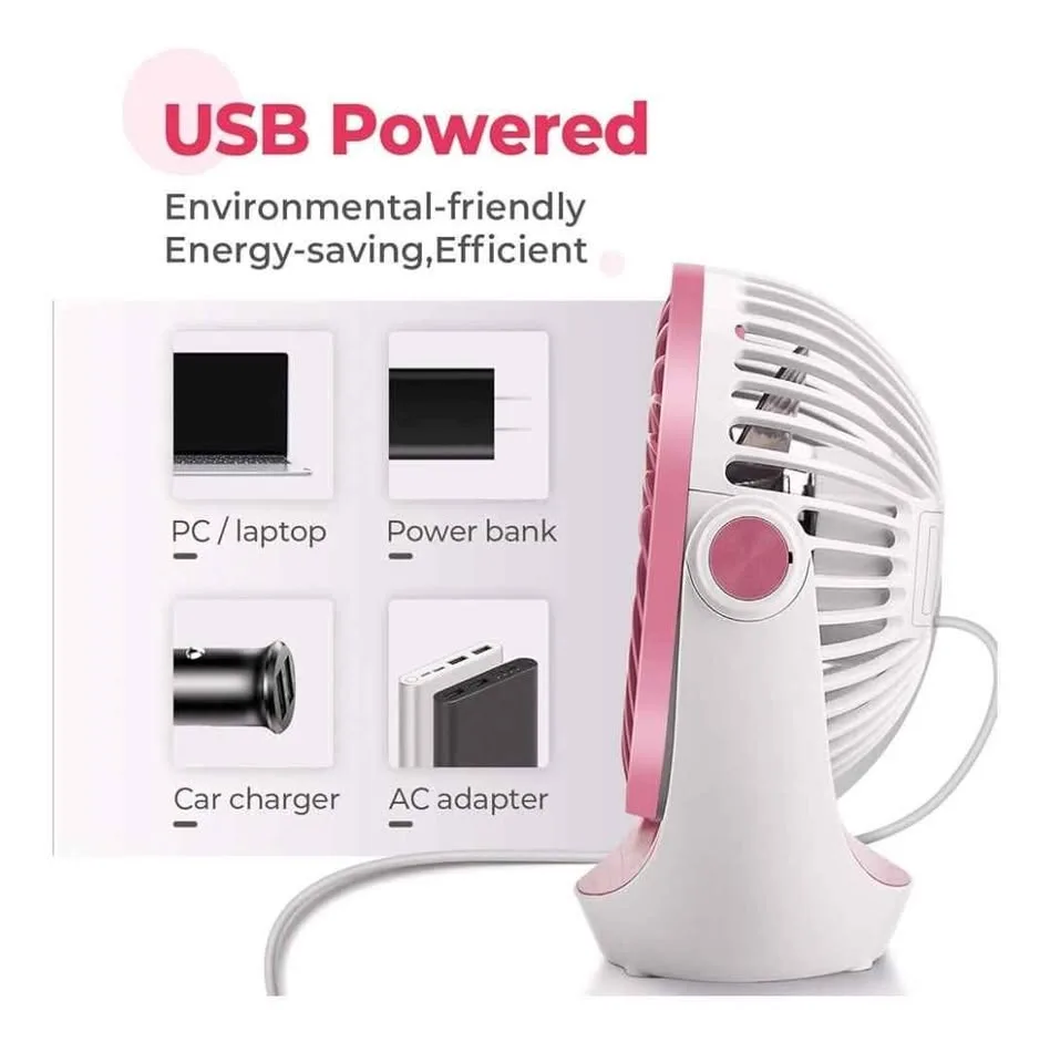 Desk Fan Table Fan 5'' with Strong Airflow image indicator(6)