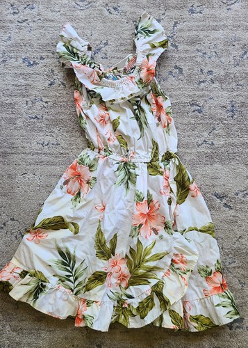 Girls Hawaiian Floral Dress Size 6 Made in Hawaii USA
