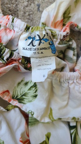 Girls Hawaiian Floral Dress Size 6 Made in Hawaii USA - photo 3