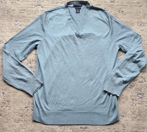 Banana Republic Men Blue Green Silk Cashmere Sweater Size L - photo 2