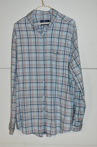 Vineyard Vines Men Whitr Blue Plaid Long Sleeve Shirt SZ L - photo 2