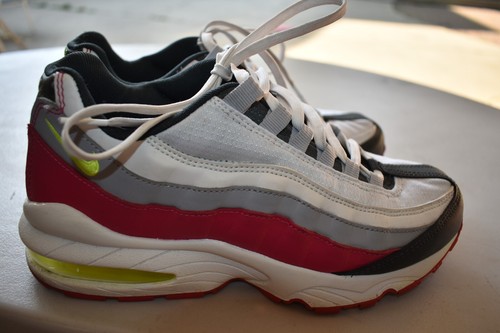 Nike Youth Red Gray White Air Max 95 SZ 6