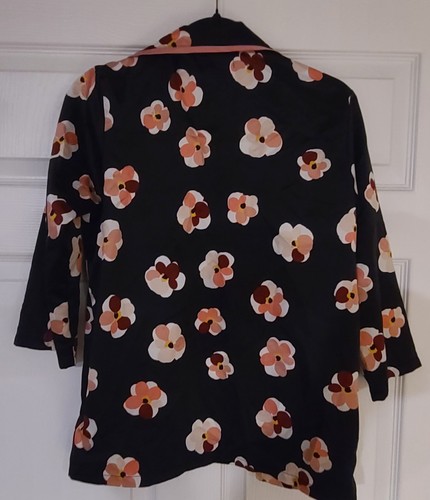 Kate Spade New York 2-Piece Silky Satin Floral Pajama Set SZ S