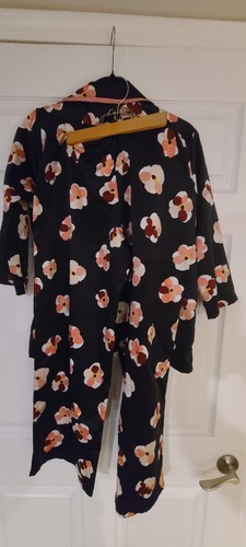 Kate Spade New York 2-Piece Silky Satin Floral Pajama Set SZ S - photo 3