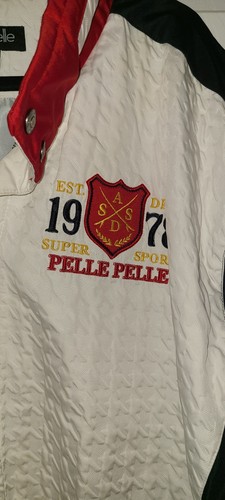 Pelle Pelle Men Black White Zip Up jacket SZ 6XL - photo 4