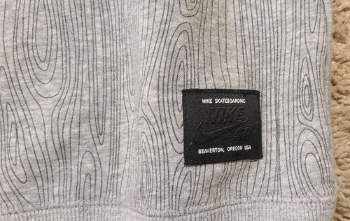 NIKE SB Men's Gray Cotton Sweatshirt in Wood Pattern Size XL - photo 3