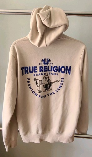 True Religion Cream Tan Full Zip Hoodie SZ M - photo 4