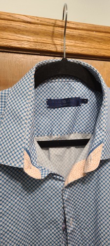 Stone Rose Men Blue Circle Pattern Short Sleeve Shirt SZ XL - photo 3