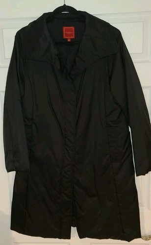Cole Haan Woman Black Long Thermore Coat SZ L