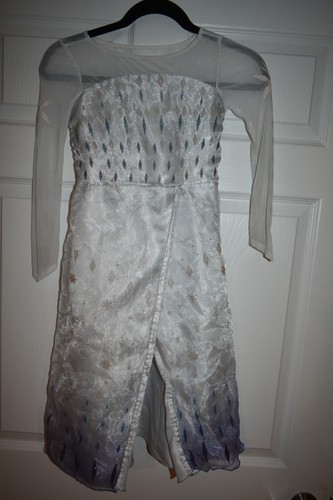Disney Frozen Girls White Dress SZ 5 - photo 2