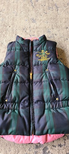 Ralph Lauren Polo Girls Reversible Pink Green Down Vest SZ 6 - photo 2