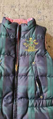 Ralph Lauren Polo Girls Reversible Pink Green Down Vest SZ 6 - photo 3