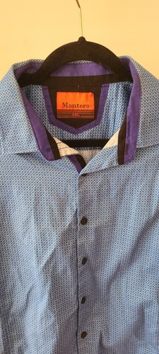 Montero West Blue Cowboy Long Sleeve Shirt Size 4XL - photo 2