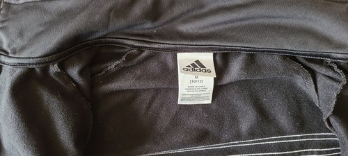 Adidas Girls Black Track Jacket SZ 10 - photo 4