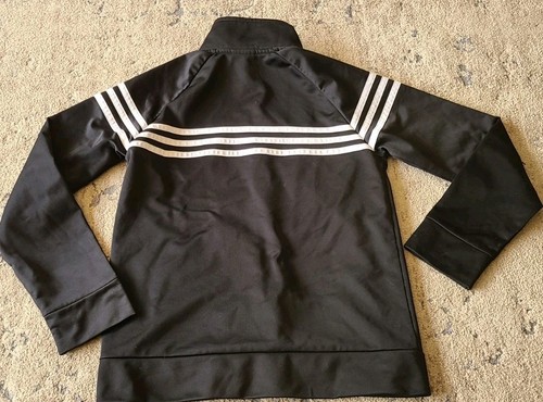 Adidas Girls Black Track Jacket SZ 10 - photo 5