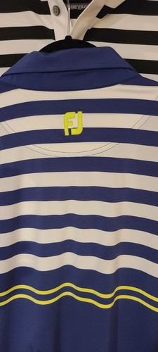 LOT 2 FootJoy Men Blue White Short Sleeve Golf Polo SZ XL - photo 5