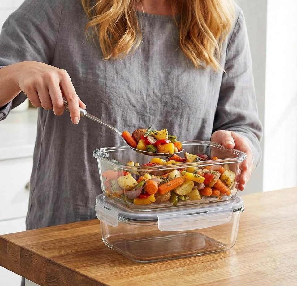 Large Airtight Glass Food Storage Containers Set - photo 2