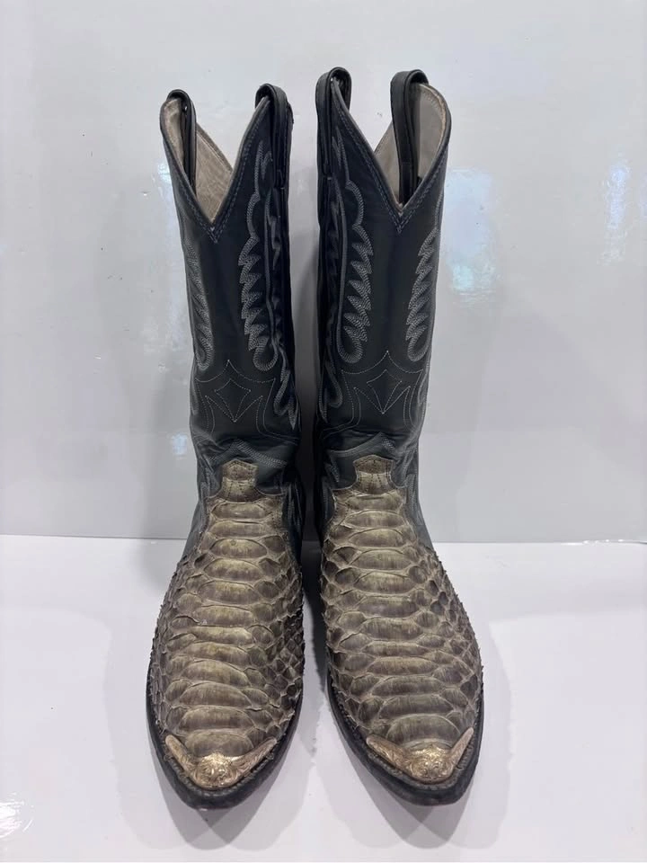 Justin Style 6034 Python Snakeskin Cowboy Boots Men’s US 9D - photo 2