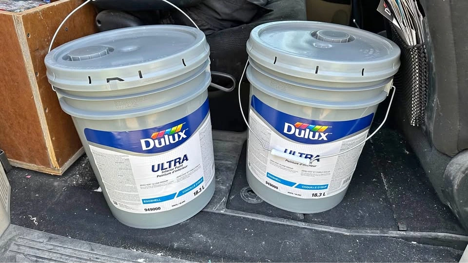 Paint New 2 Full Pails Latex Eggshell WHITE