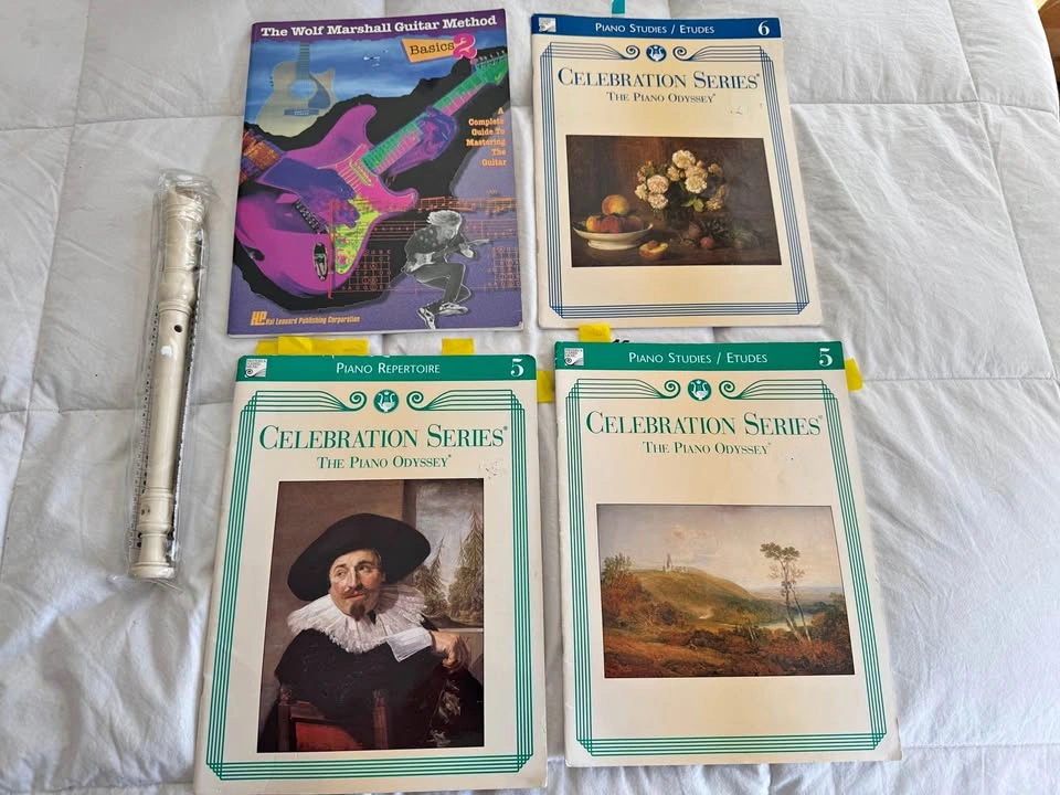 Sheet music Lot: piano, guitar, and recorder - $25
