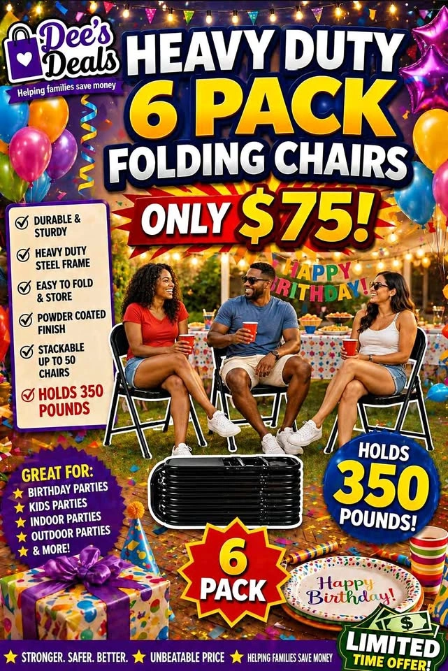 6 Pack Folding Chairs BRAND new in box ONLY $75