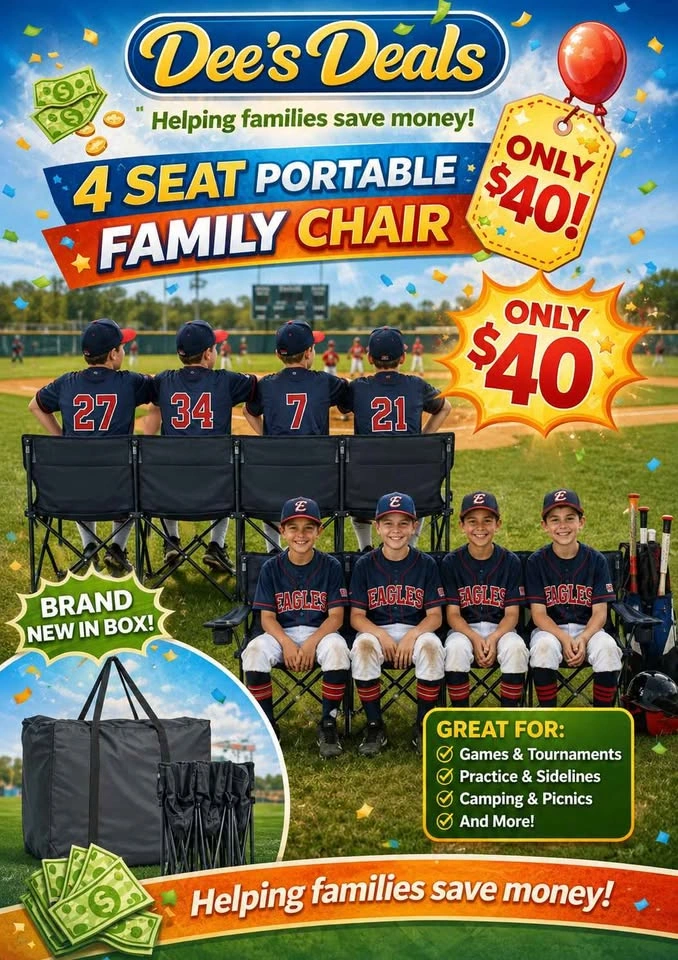 4 Seat folding chairs BRAND NEW IN BOX ONLY $40