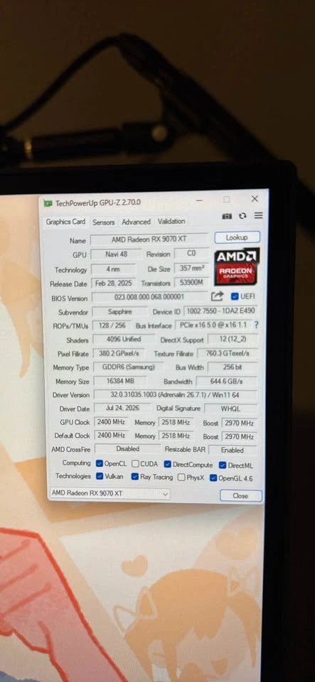 Sapphire Pulse AMD Radeon RX 9070 XT 16GB - photo 2