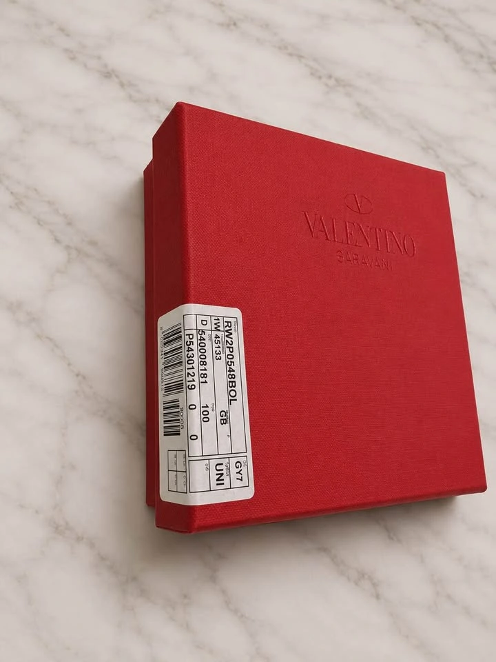 Valentino Garavani Rockstud Zip Card Holder Blue Calf Leather - photo 5