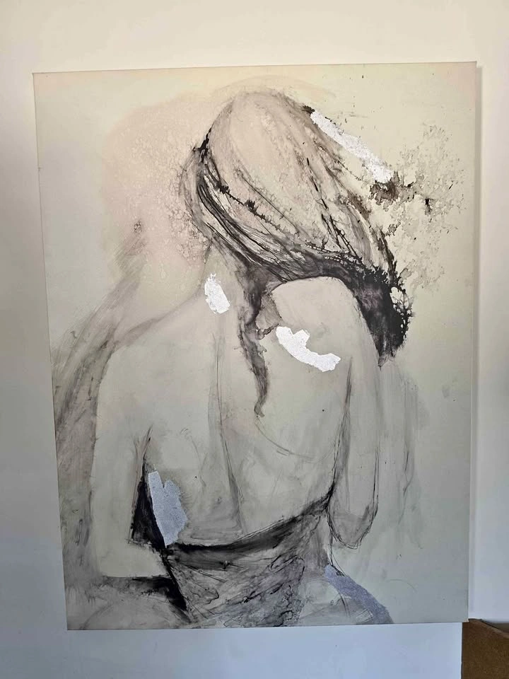 Womens back painting canvas