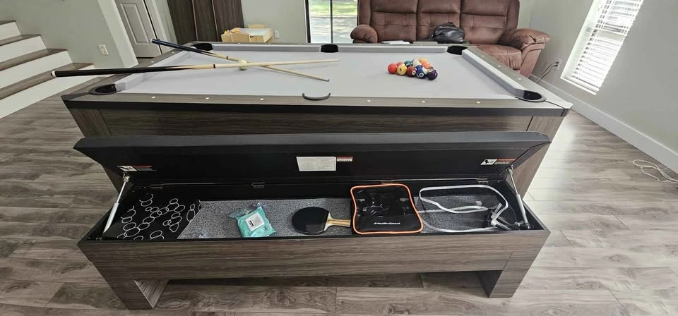 3-in-1 Ping Pong, Pool & Dining Table Set with 2 Benches - photo 2