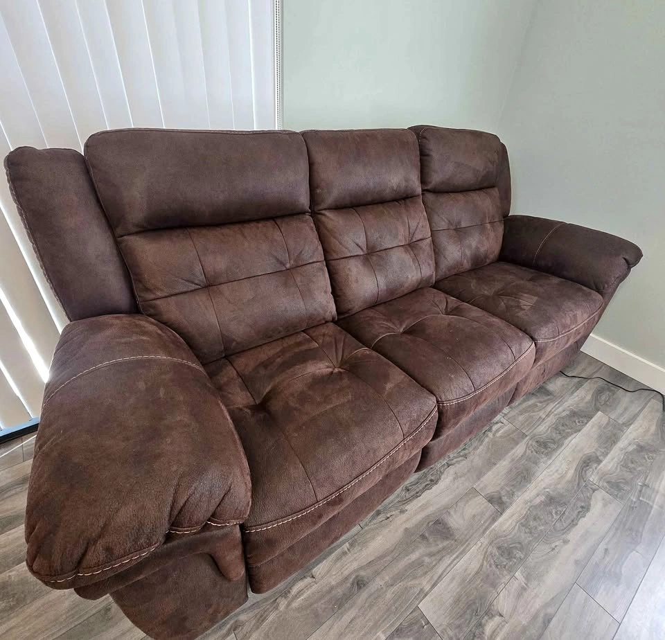 Brown Reclining Sofa