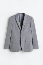 H&M Gray Check Slim Fit Suit 40R 31W - photo 4