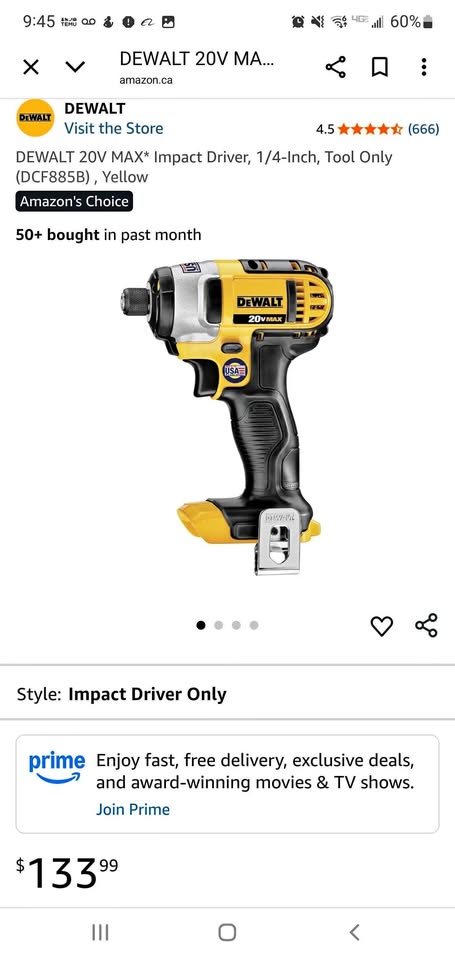 DEWALT 20V MAX* Impact Driver