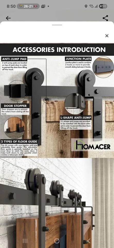 Barn door slider hardware 84 inch image indicator(3)