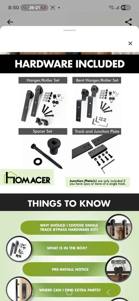 Barn door slider hardware 84 inch image indicator(4)