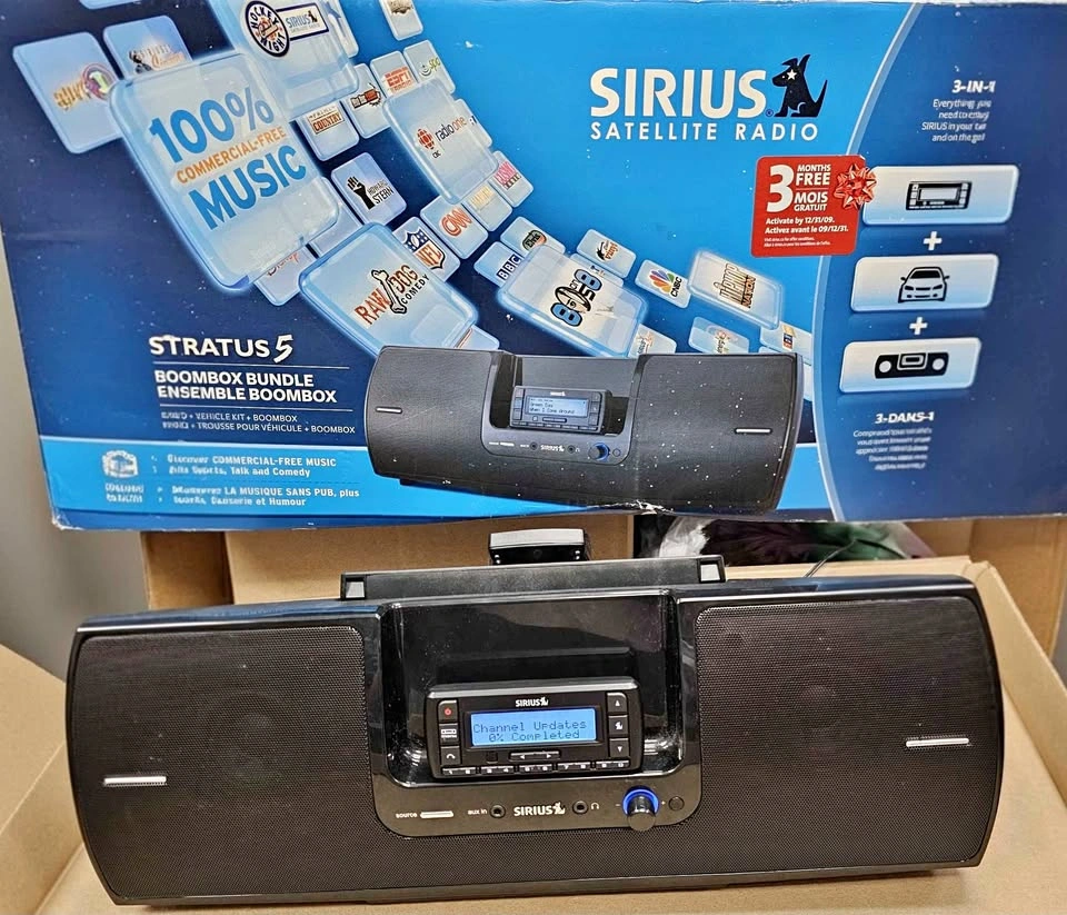 Sirius XM Satellite Radio Bundle: 2 Boomboxes & Accessories
