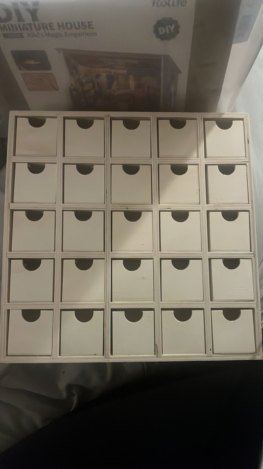 Blank wooden advent calendar