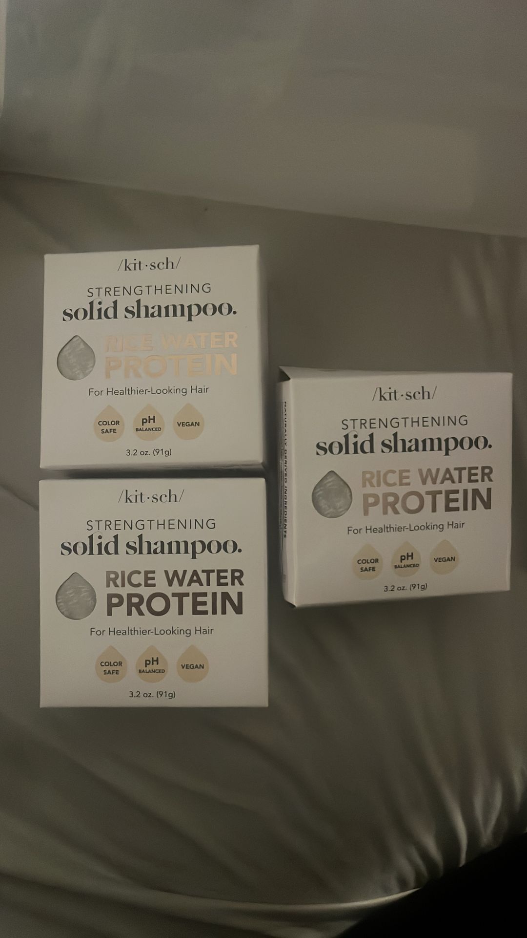 Solid rice water shampoo