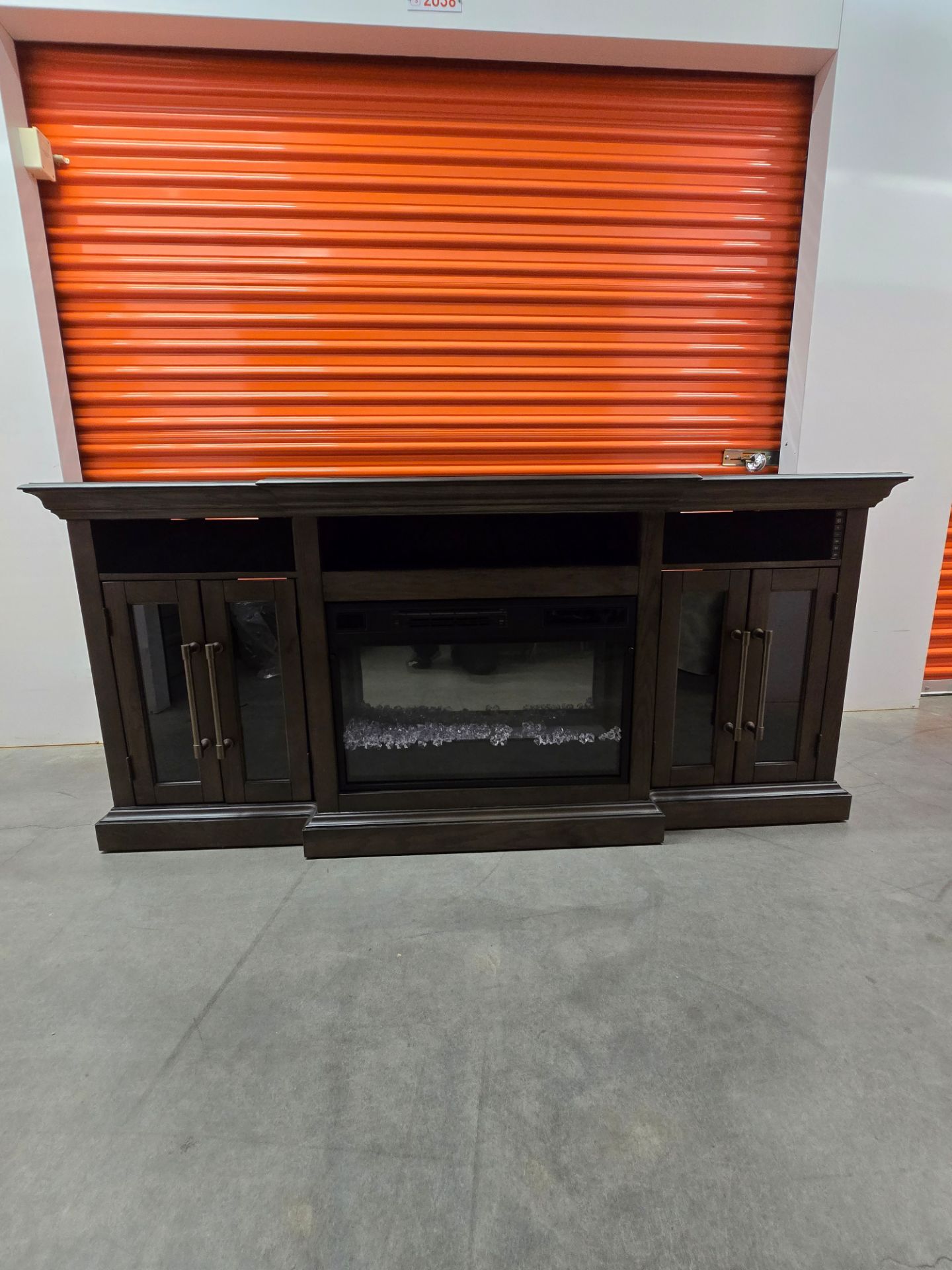 Elise 72" TV Console w/ Electric Fireplace in Oak