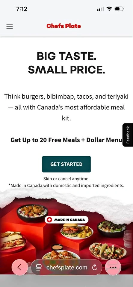 Free Chefsplate.ca Box
