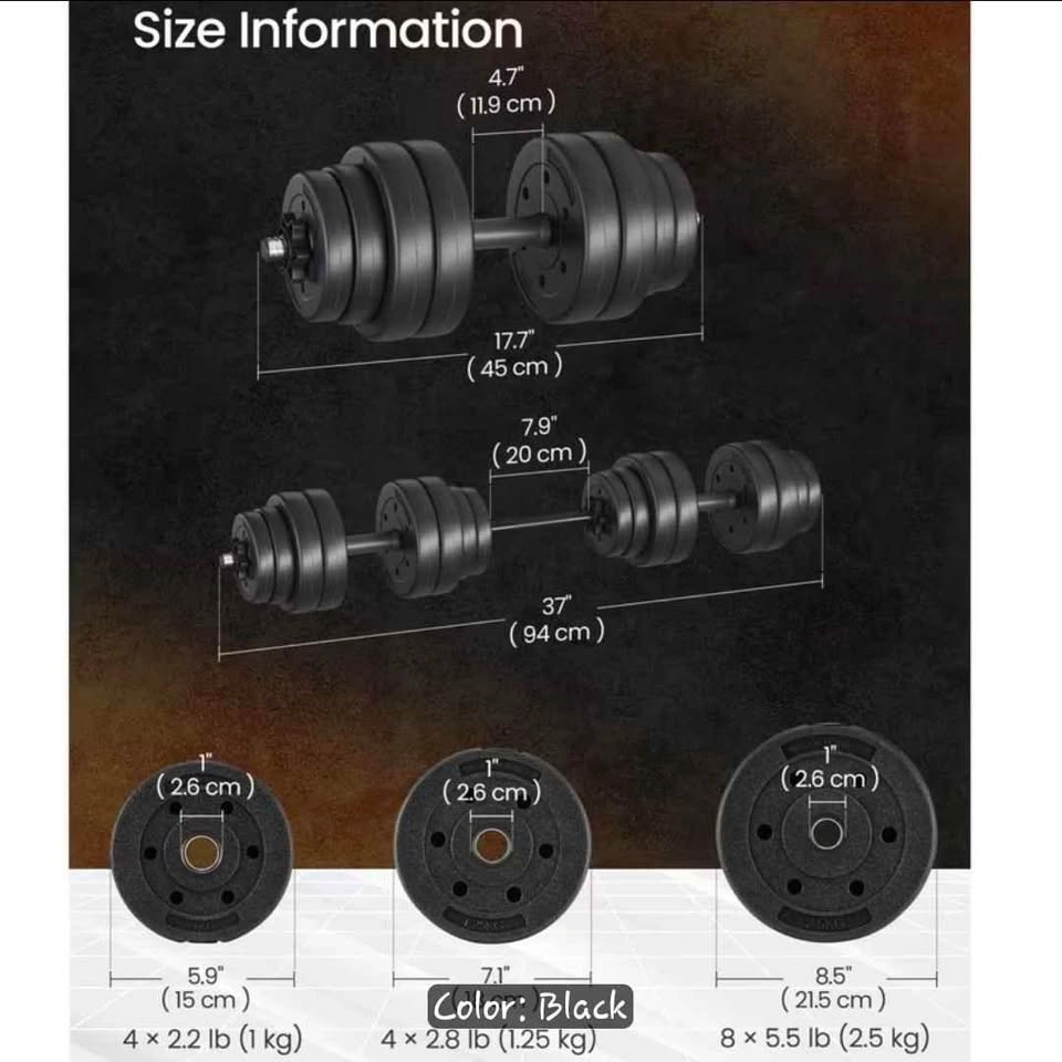 66lb (30kg) 2-in-1 Adjustable Dumbbell/Barbell Set - photo 2