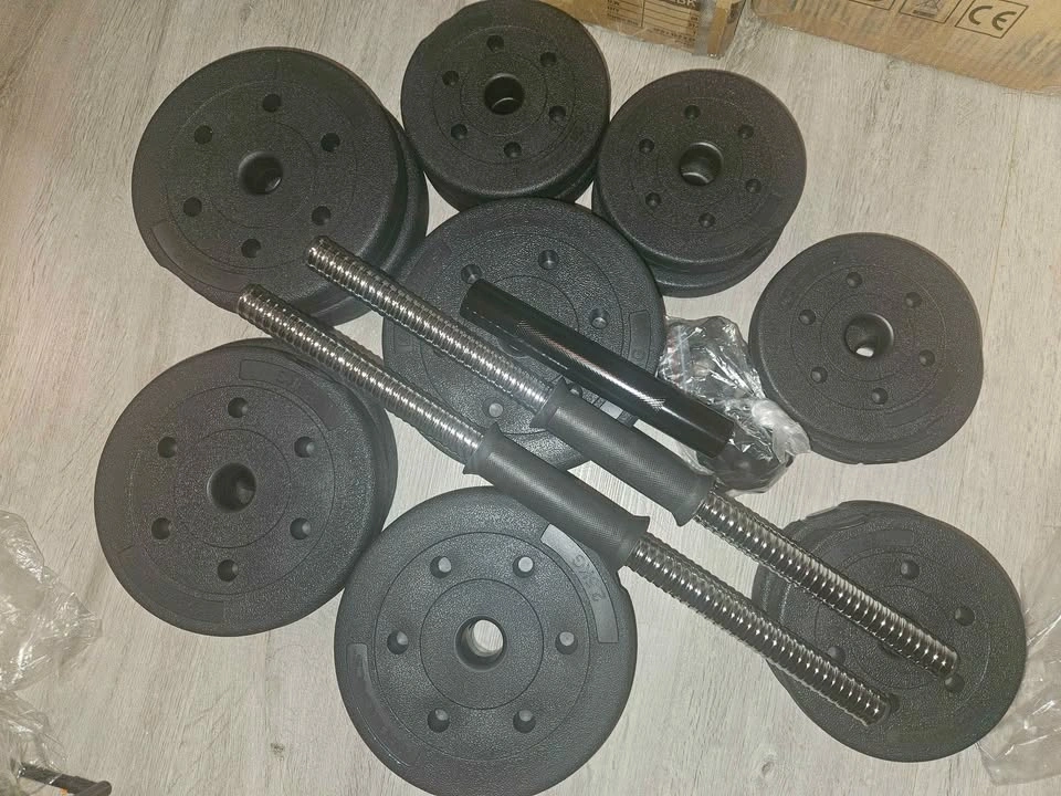 66lb (30kg) 2-in-1 Adjustable Dumbbell/Barbell Set - photo 3