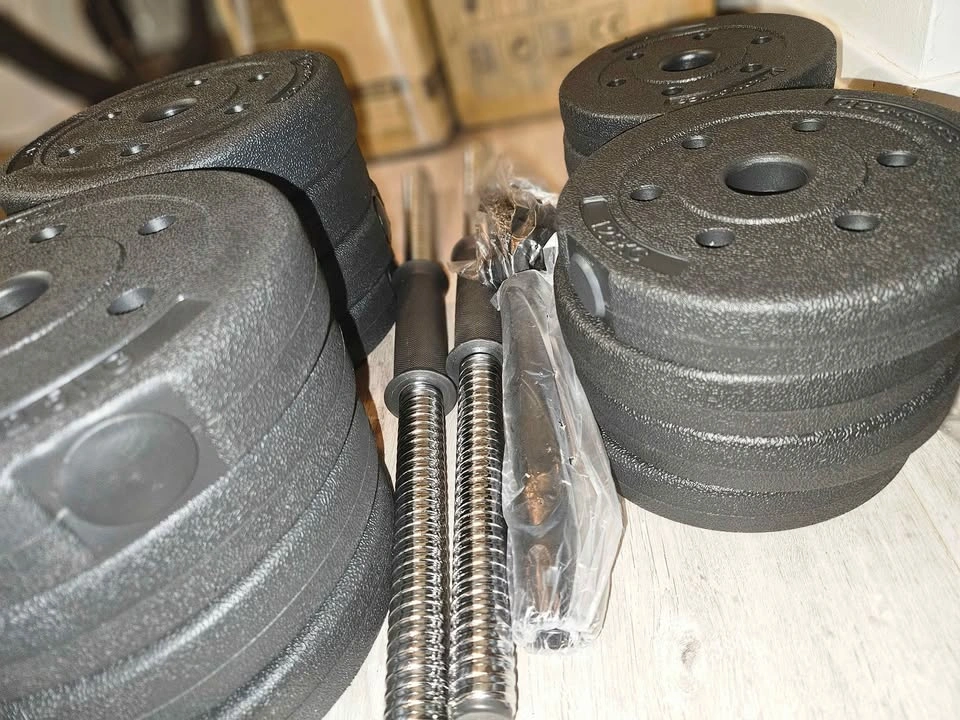 66lb (30kg) 2-in-1 Adjustable Dumbbell/Barbell Set - photo 4