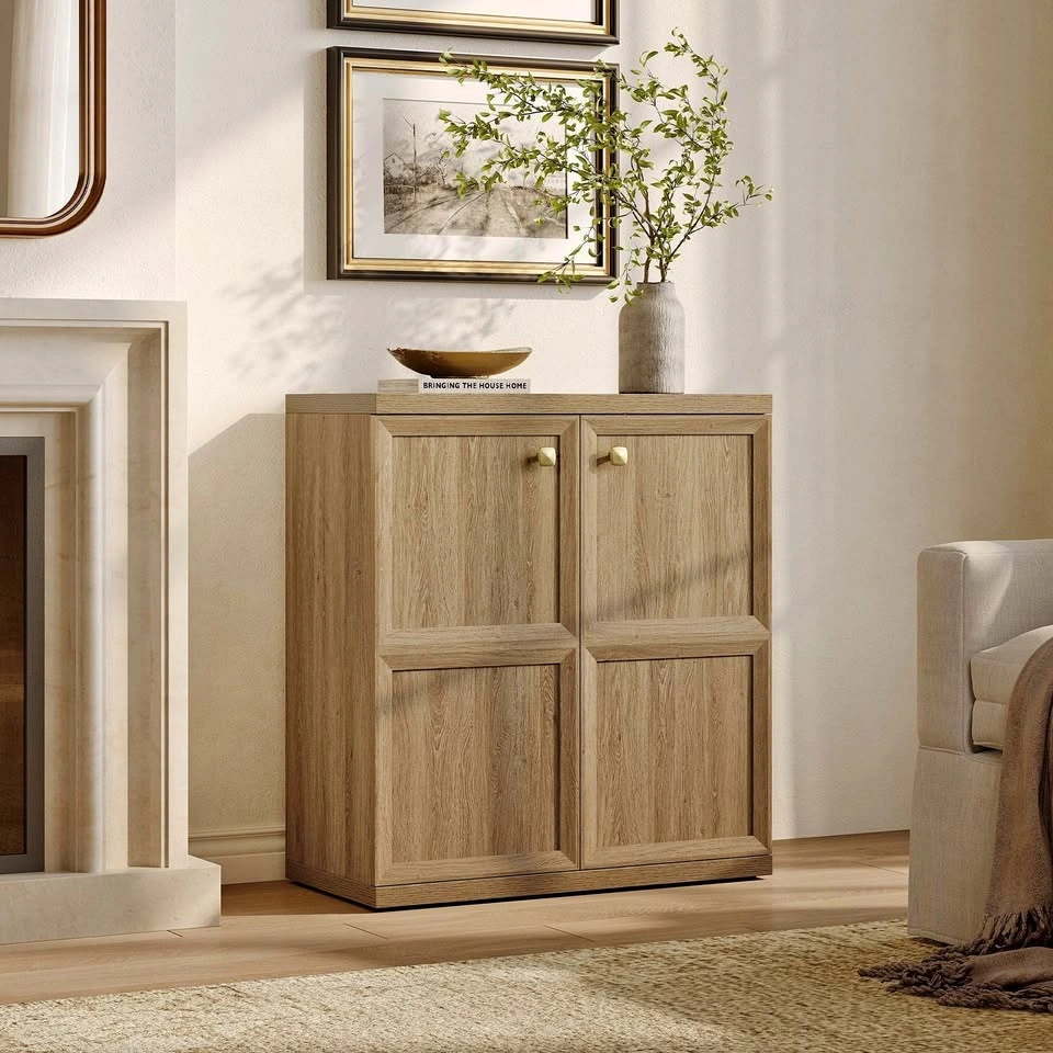 *NEW* Helio 2-Door Storage Cabinet with Gold Knobs