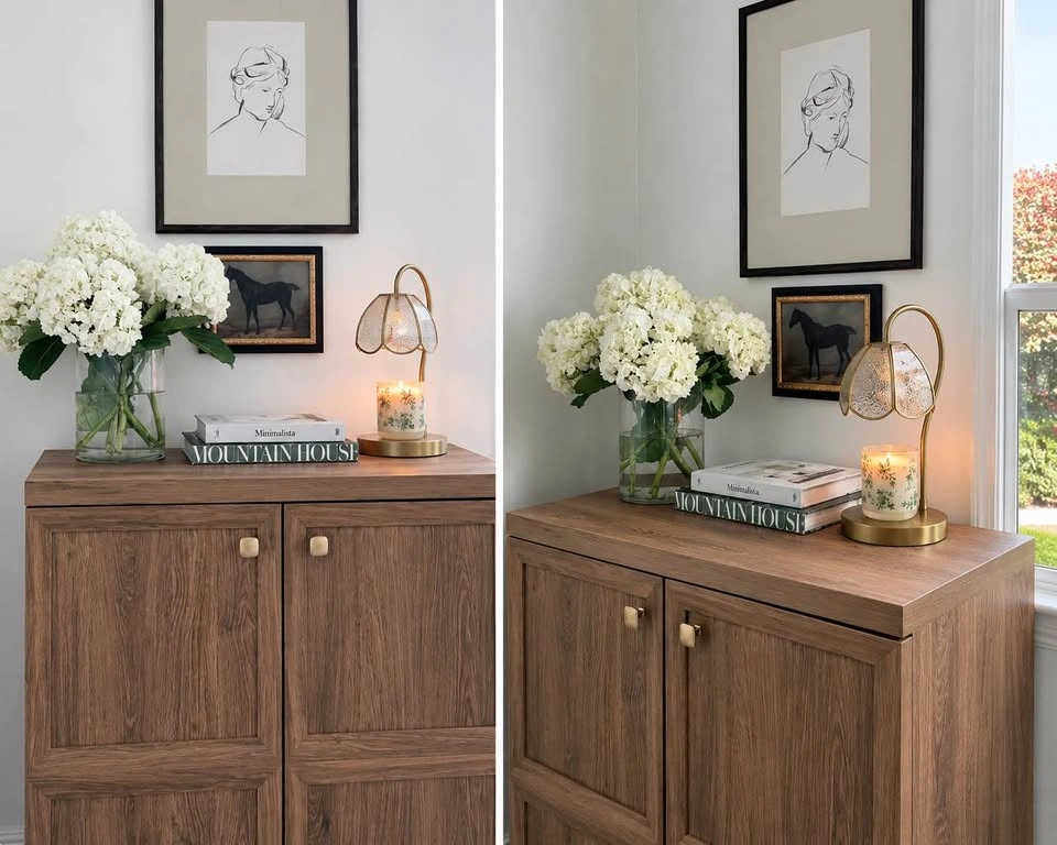 *NEW* Helio 2-Door Storage Cabinet with Gold Knobs - photo 2
